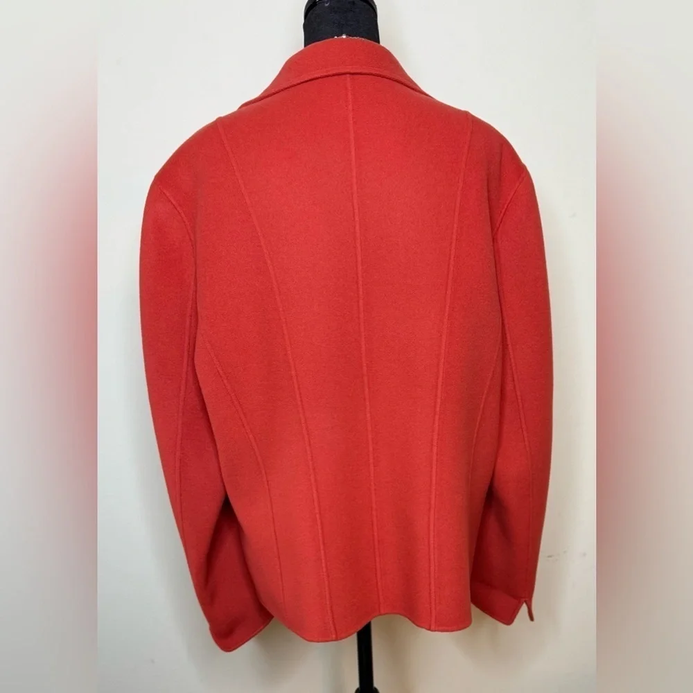 Talbots 100% wool preppy Orange Open blazer  Size 16 Excellent condition